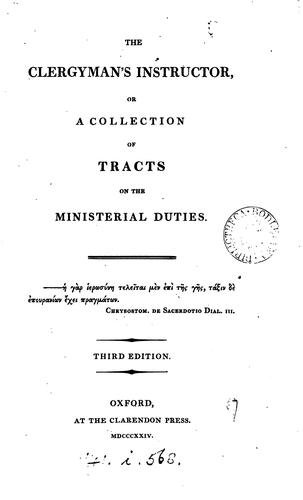 Cover for The Clergyman's Instructor: Or A Collection of Tracts on the Ministerial Duties