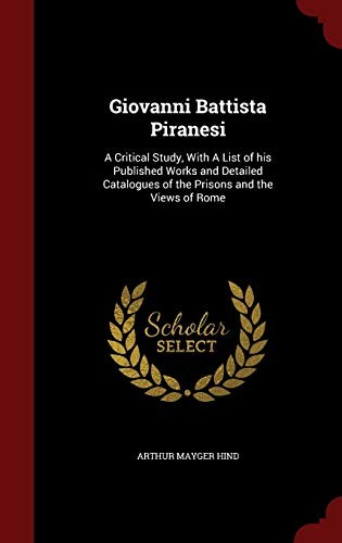 Cover for Giovanni Battista Piranesi