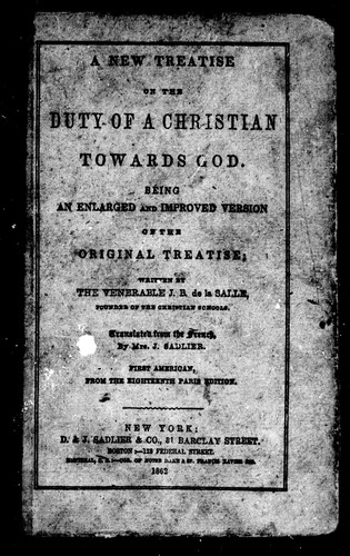 Cover for A new treatise on the duty of a Christian towards God