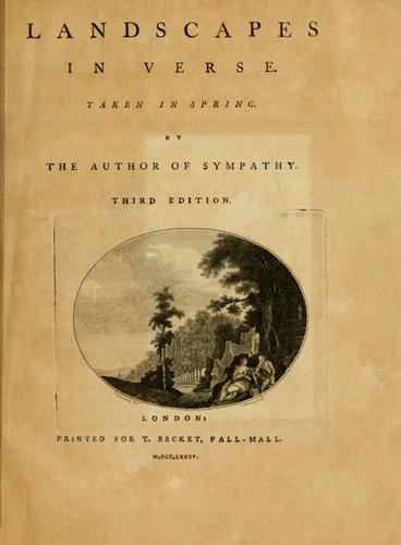 Cover for Landscapes in verse