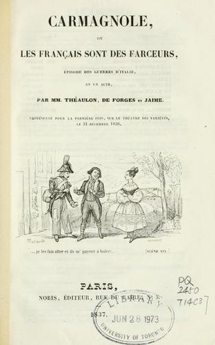 Cover for Carmagnole