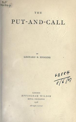 Cover for The put-and-call.