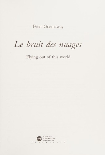 Cover for Le bruit des nuages =