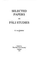 Cover for Selected papers on Pāli studies