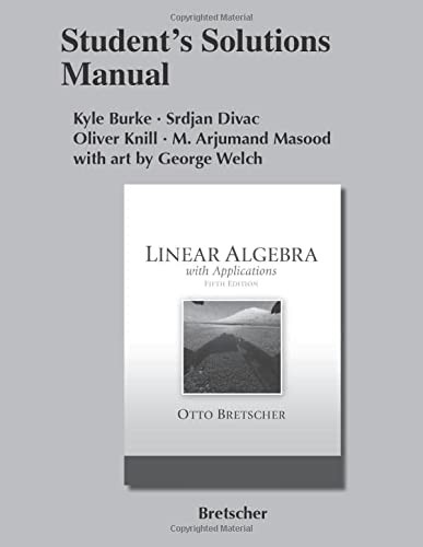 Cover for Student Solutions Manual for Linear Algebra with Applications