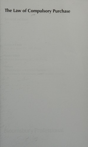Cover for The law of compulsory purchase