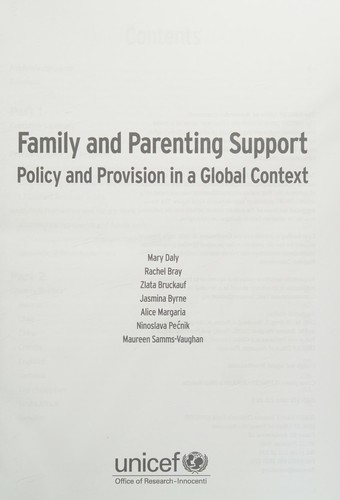 Cover for Family and parenting support