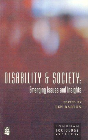 Cover for Disability and society
