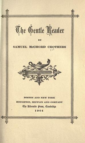 Cover for The gentle reader