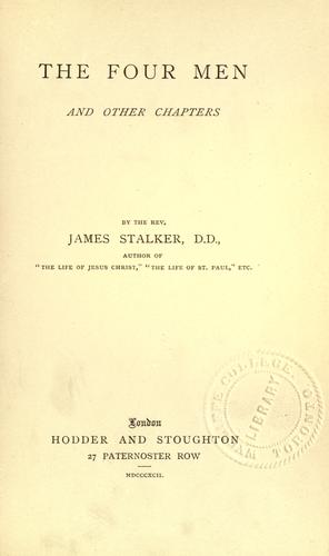 Cover for The four men and other chapters