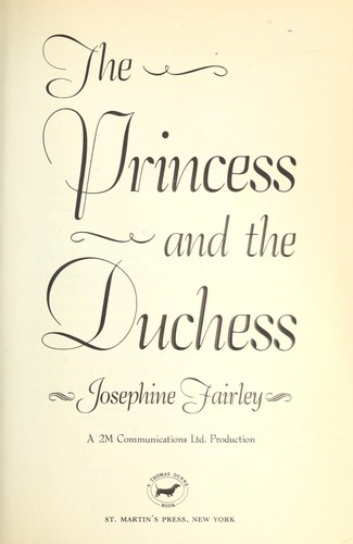 Cover for The Princess and the Duchess