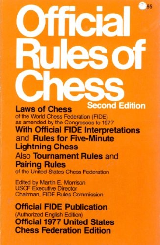 Cover for Official rules of chess