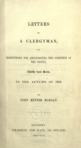 Cover for Letters to a clergyman
