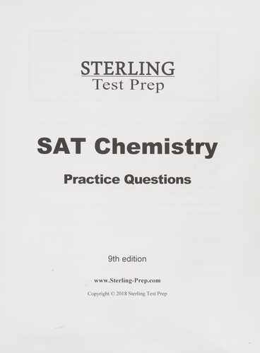 Cover for Sterling Test Prep SAT Chemistry Practice Questions