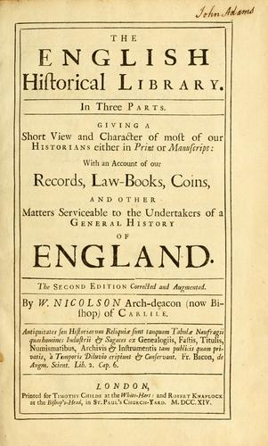 Cover for The English historical library