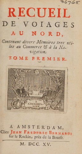 Cover for Recueil de voiages au nord, contenant divers mémoires très utiles au commerce et à la navigation