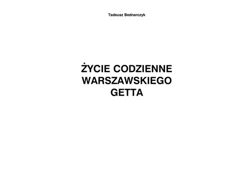 Cover for Życie codzienne warszawskiego getta