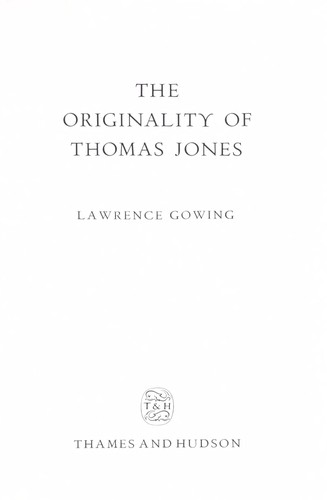 Cover for The originality of Thomas Jones