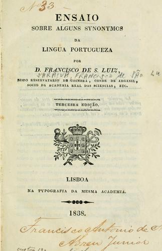 Cover for Ensaio sobre alguns synonymos da lingua portugueza.