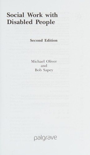 Cover for Social work with disabled people