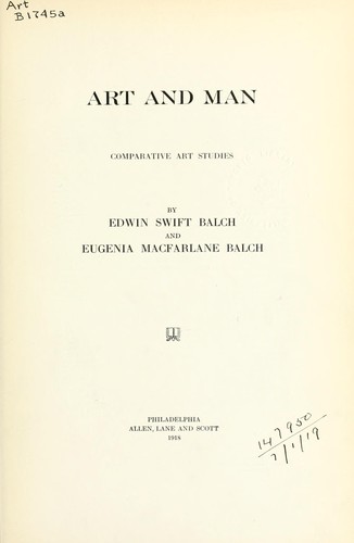 Cover for Art and man