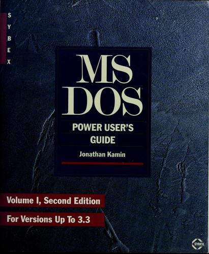 Cover for MS-DOS power user's guide