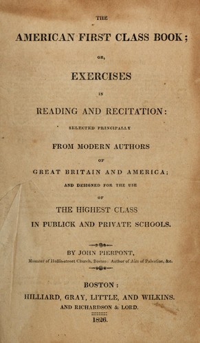 Cover for The American first class book