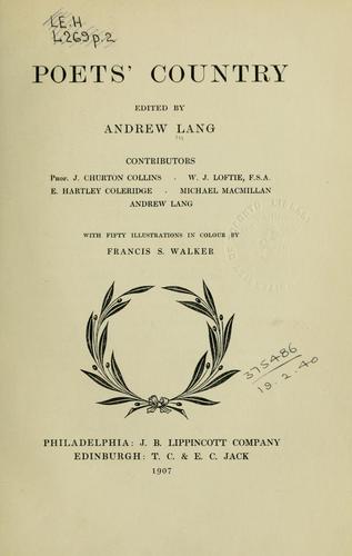Cover for Poets' country.