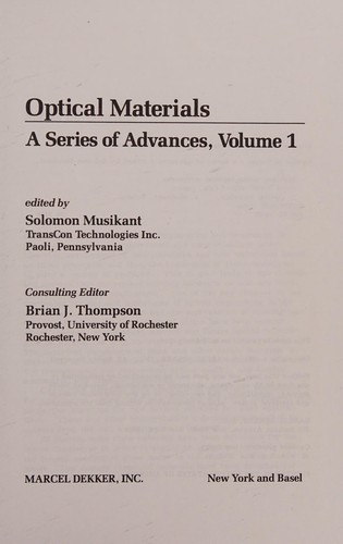 Cover for Optical materials