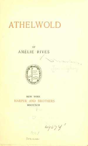 Cover for Athelwold