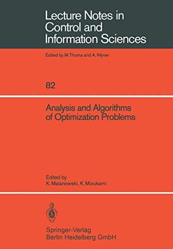 Cover for Analysis and Algorithms of Optimization Problems