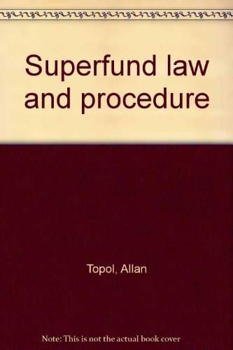 Cover for Superfund law and procedure