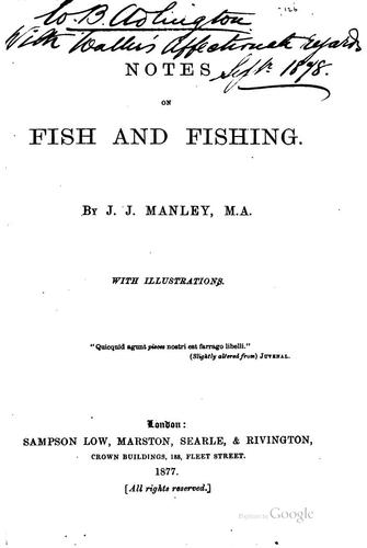 Cover for Notes on Fish and Fishing