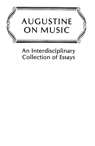 Cover for Augustine on music
