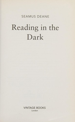 Cover for Reading in the Dark (Vint 21 Ire