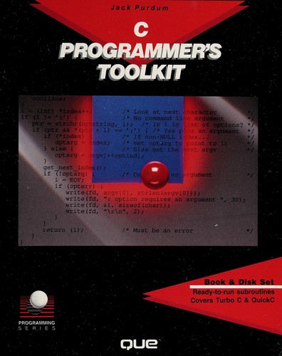 Cover for C programmer's toolkit