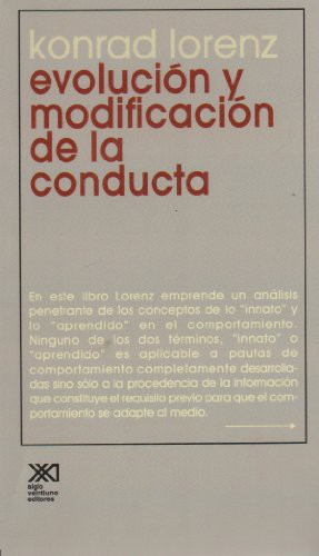 Cover for Evolución y modificación de la conducta