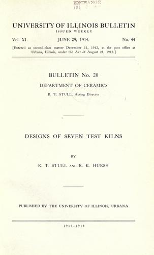 Cover for Designs of seven test kilns