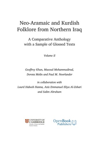 Cover for Neo-Aramaic and Kurdish Folklore from Northern Iraq