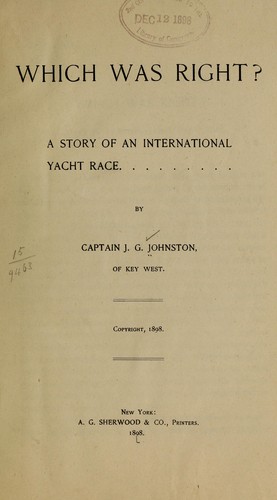 Cover for Which was right?