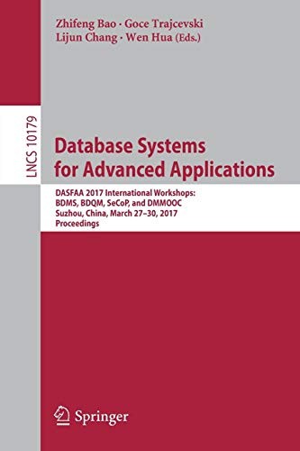 Cover for Database Systems for Advanced Applications : DASFAA 2017 International Workshops