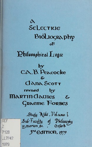 Cover for A selective bibliography of philosophical logic