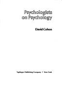 Cover for Psychologists on psychology