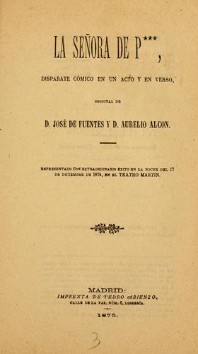 Cover for señora de P---