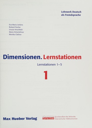 Cover for Dimensionen