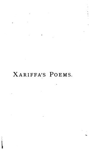 Cover for Xariffa's Poems