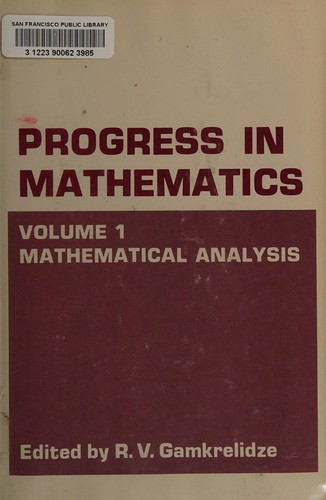 Cover for Mathematical analysis