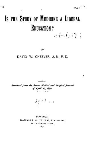 Cover for Is the Study of Medicine a Liberal Education?