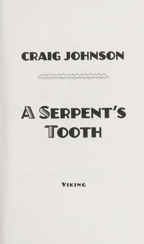 Cover for A serpent's tooth