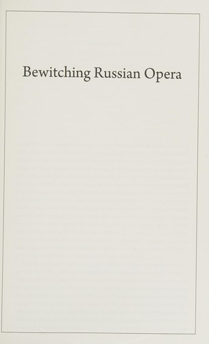 Cover for Bewitching Russian opera